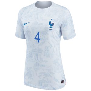 Raphael Varane France National Team Women's 2022/23 Away Breathe Jersey - White