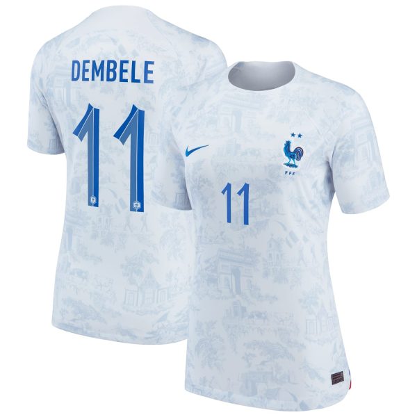 Ousmane Dembele France National Team Women's 2022/23 Away Breathe Jersey - White