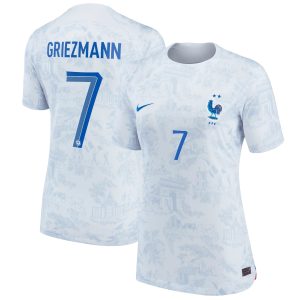 Antoine Griezmann France National Team Women's 2022/23 Away Breathe Jersey - White