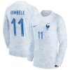 Ousmane Dembele France National Team 2022/23 Away Breathe Long Sleeve Jersey - White