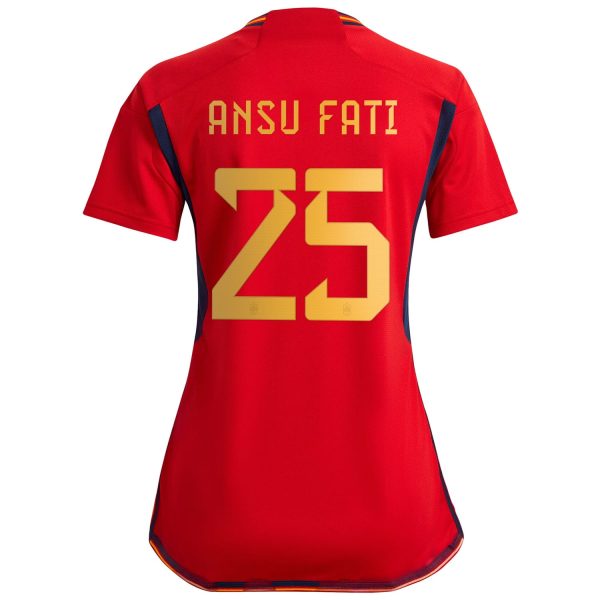 Ansu Fati Spain National Team Women's 2022/23 Home Jersey - Red