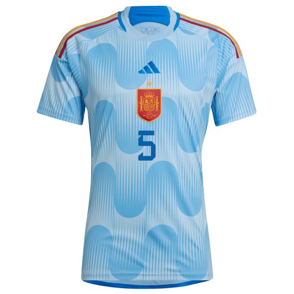 Sergio Busquets Spain National Team 2022/23 Away Jersey - Blue