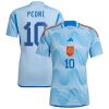 Pedri Spain National Team 2022/23 Away Jersey - Blue