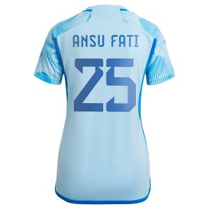 Ansu Fati Spain National Team Women's 2022/23 Away Jersey - Blue