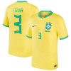 Thiago Silva Brazil National Team 2022/23 Home Jersey - Yellow