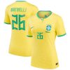 Gabriel Martinelli Brazil National Team Women's 2022/23 Home Jersey - Yellow
