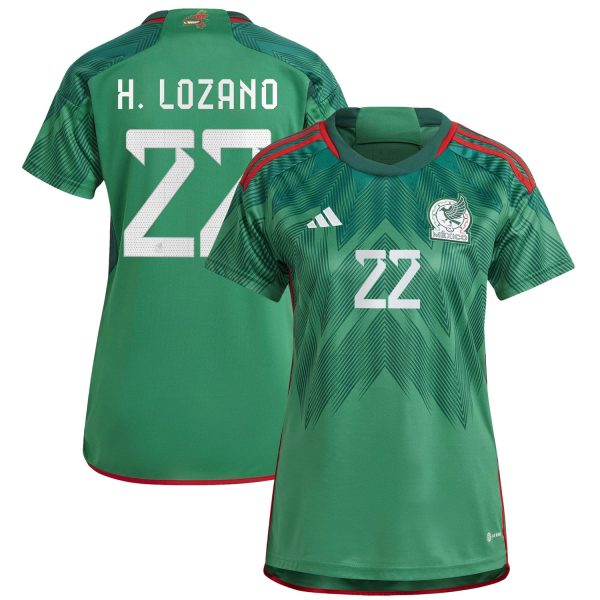 Hirving Lozano Mexico National Team Women's 2022/23 Home Jersey - Green