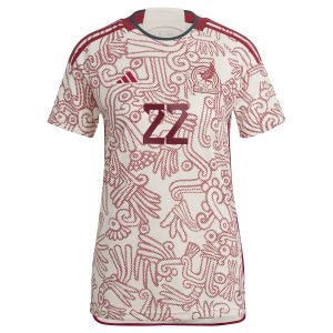 Hirving Lozano Mexico National Team Women's 2022/23 Away Jersey - White