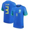 Thiago Silva Brazil National Team 2022/23 Authentic Away Jersey - Blue