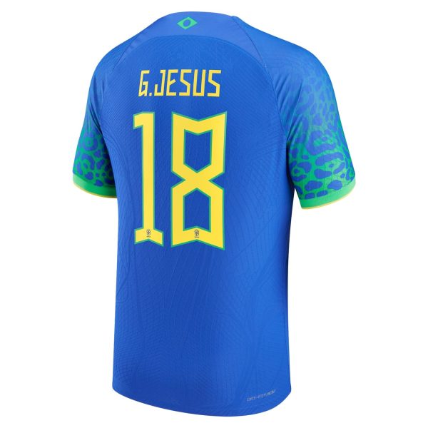 Gabriel Jesus Brazil National Team 2022/23 Authentic Away Jersey - Blue