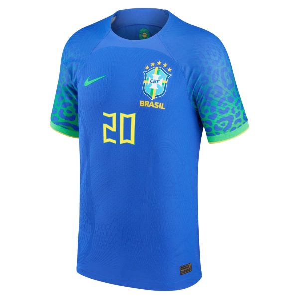 Vinicius Junior Brazil National Team 2022/23 Authentic Away Jersey - Blue