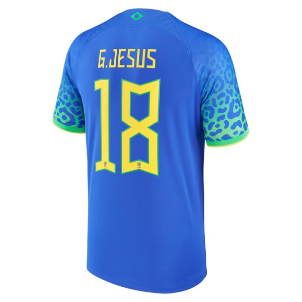 Gabriel Jesus Brazil National Team 2022/23 Away Jersey - Blue