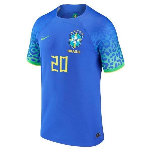 Vinicius Junior Brazil National Team 2022/23 Away Jersey - Blue