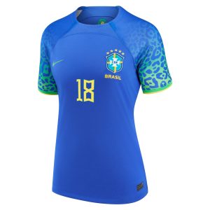 Gabriel Jesus Brazil National Team Women's 2022/23 Away Jersey - Blue