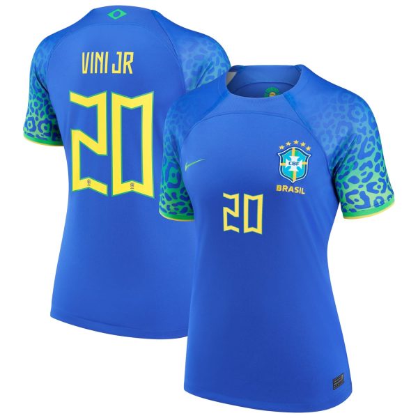 Vinicius Junior Brazil National Team Women's 2022/23 Away Jersey - Blue