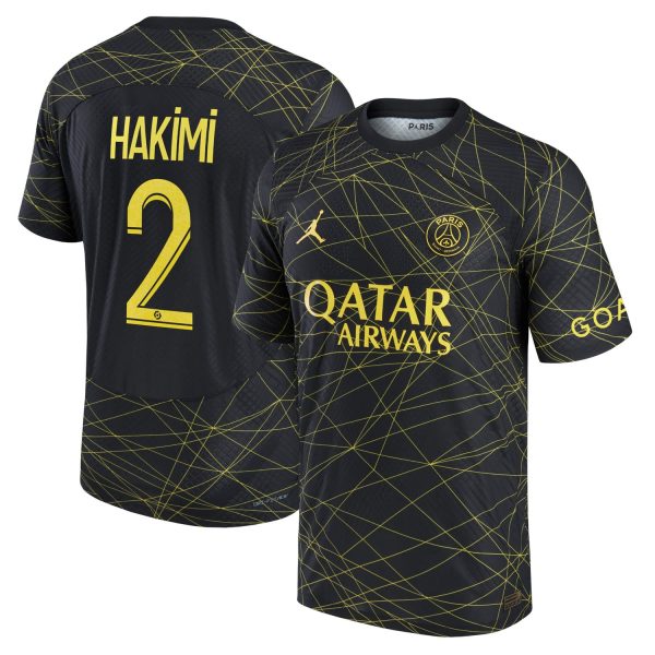 Achraf Hakimi Paris Saint-Germain Jordan Brand 2022/23 Fourth Match Authentic Player Jersey - Black