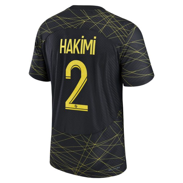 Achraf Hakimi Paris Saint-Germain Jordan Brand 2022/23 Fourth Match Authentic Player Jersey - Black