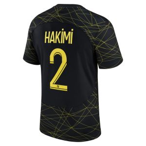 Achraf Hakimi Paris Saint-Germain Jordan Brand 2022/23 Fourth Breathe Player Jersey - Black