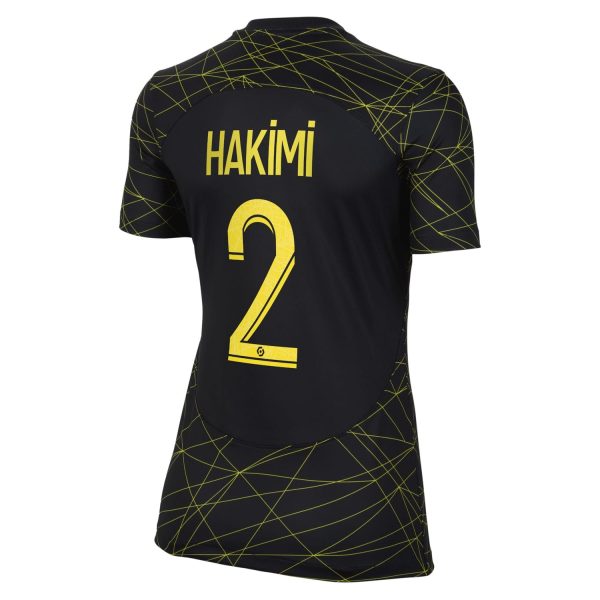 Achraf Hakimi Paris Saint-Germain Jordan Brand Women's 2022/23 Fourth Breathe Player Jersey - Black