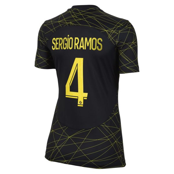 Sergio Ramos Paris Saint-Germain Jordan Brand Women's 2022/23 Fourth Breathe Player Jersey - Black