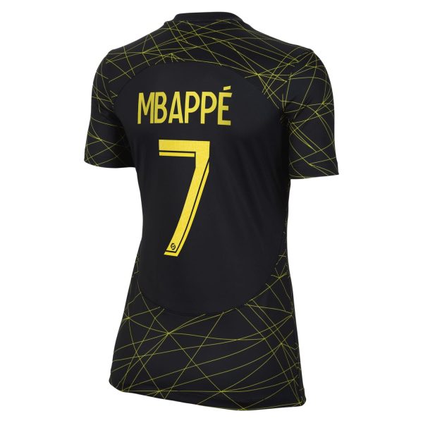 Kylian Mbappé Paris Saint-Germain Jordan Brand Women's 2022/23 Fourth Breathe Player Jersey - Black