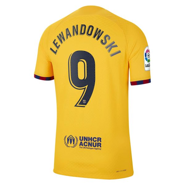 Robert Lewandowski Barcelona 2022/23 Fourth Match Authentic Player Jersey - Yellow