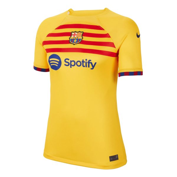 Pedri Barcelona Women's 2022/23 Fourth Breathe Player Jersey - Yellow