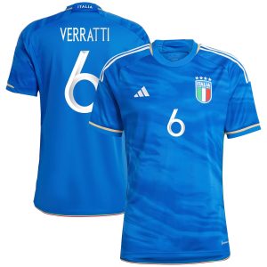 Marco Verratti Italy National Team 2023/24 Home Jersey - Blue