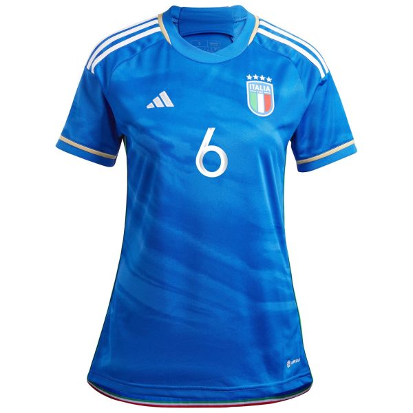Marco Verratti Italy National Team Women's 2023/24 Home Jersey - Blue