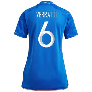 Marco Verratti Italy National Team Women's 2023/24 Home Jersey - Blue