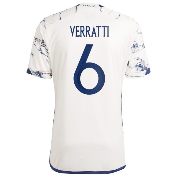 Marco Verratti Italy National Team 2023/24 Away Jersey - White