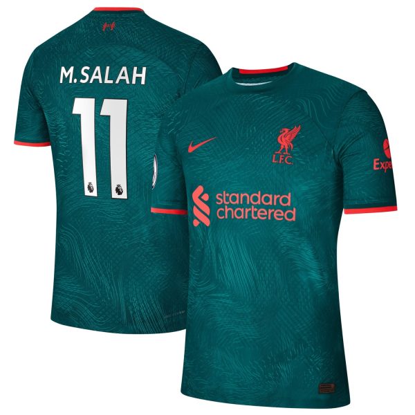 Mohamed Salah Liverpool 2022/23 Third Authentic Player Jersey - Teal