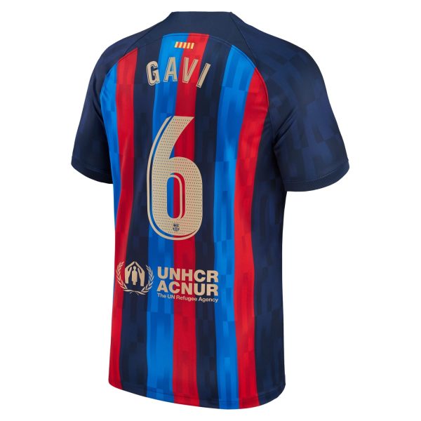 Gavi Barcelona 2022/23 Home Breathe Player Jersey - Blue