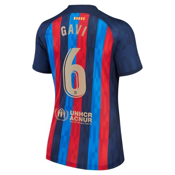 Gavi Barcelona Women's 2022/23 Home Breathe Player Jersey - Blue
