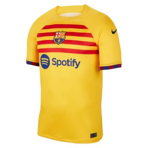 Gavi Barcelona 2022/23 Fourth Breathe Player Jersey - Yellow