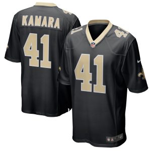 Men's New Orleans Saints Alvin Kamara Nike Black Game Player Jersey