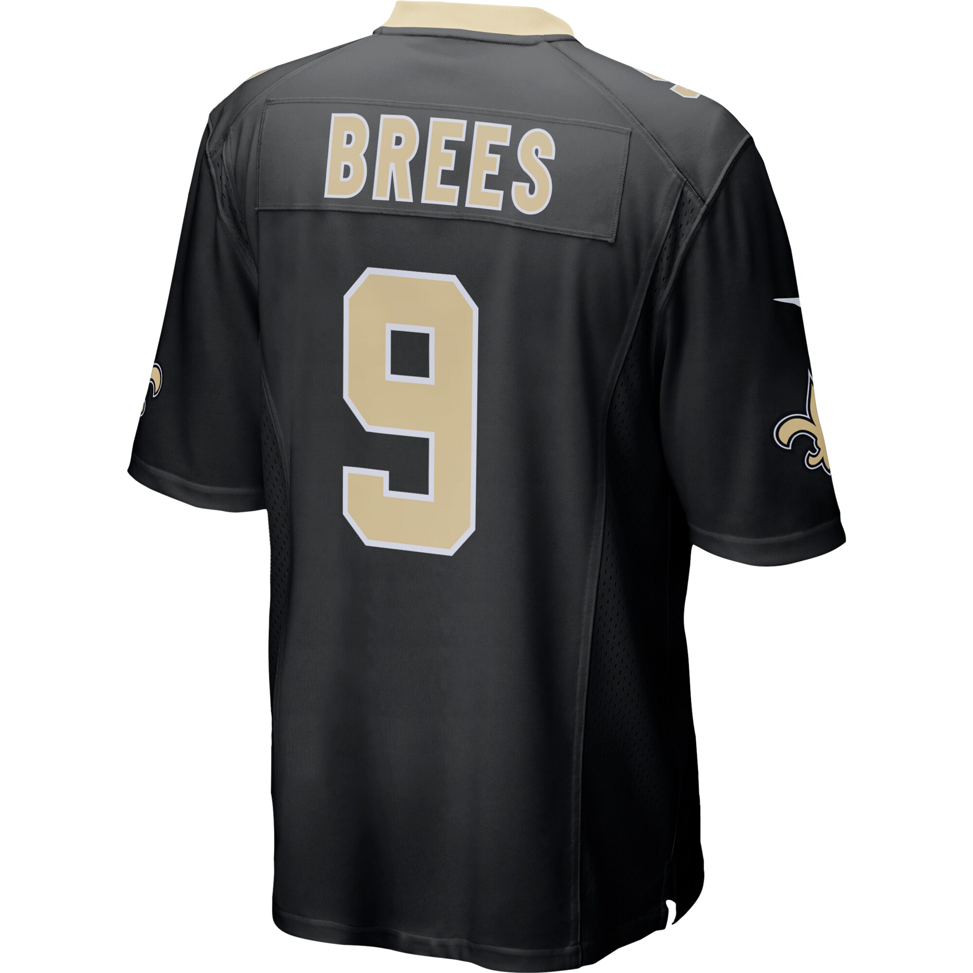 Men's New Orleans Saints Drew Brees Nike Black Team Color Game Jersey
