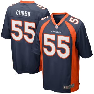 Men's Denver Broncos Bradley Chubb Nike Navy Game Jersey