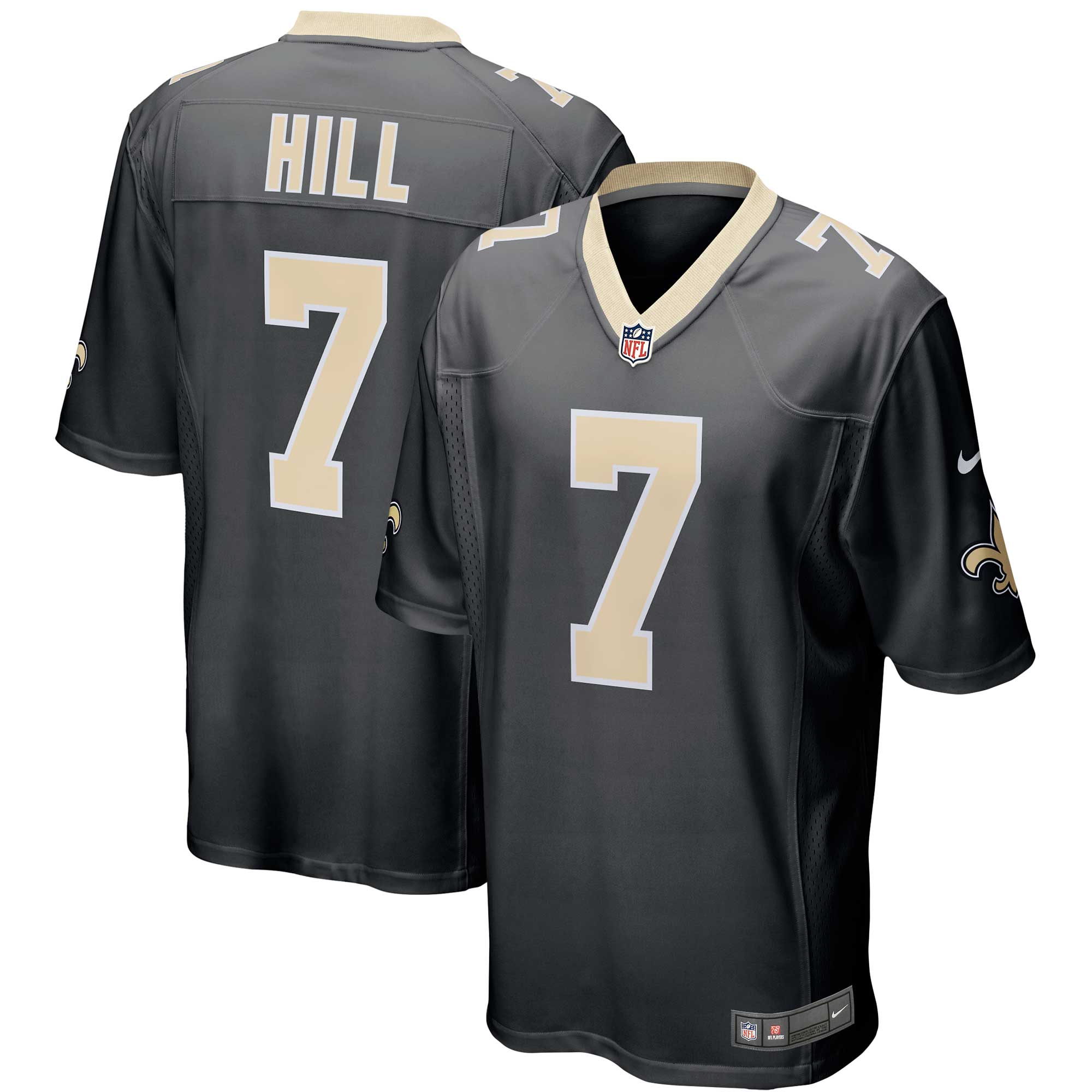 Men's New Orleans Saints Taysom Hill Nike Black Game Player Jersey