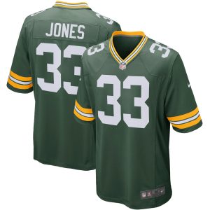 Men's Green Bay Packers Aaron Jones Nike Green Player Game Jersey