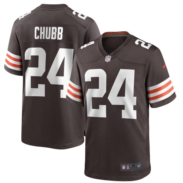 Men's Cleveland Browns Nick Chubb Nike Brown Game Player Jersey