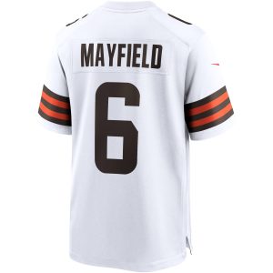 Men's Cleveland Browns Baker Mayfield Nike White Player Game Jersey