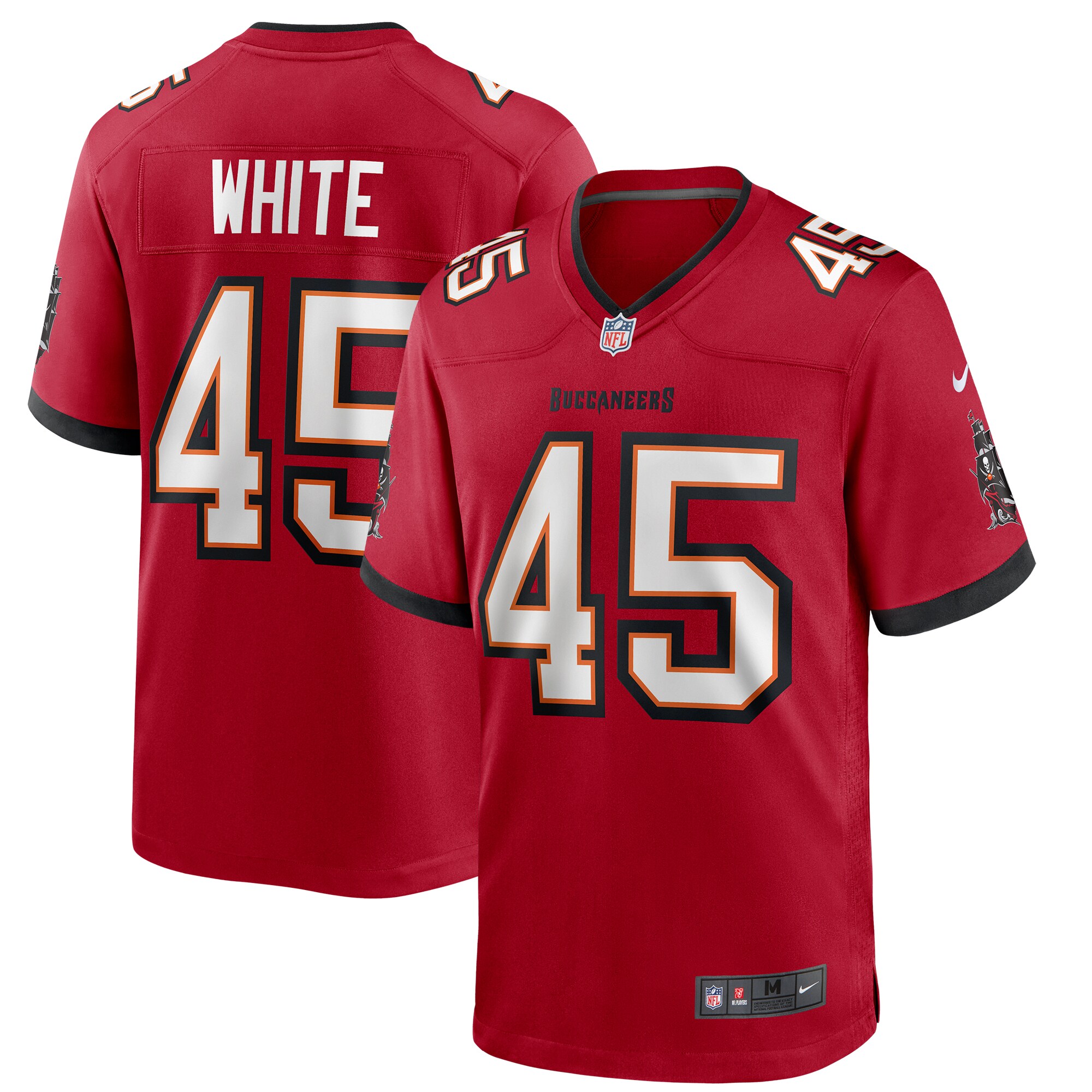 Men's Tampa Bay Buccaneers Devin White Nike Red Player Game Jersey