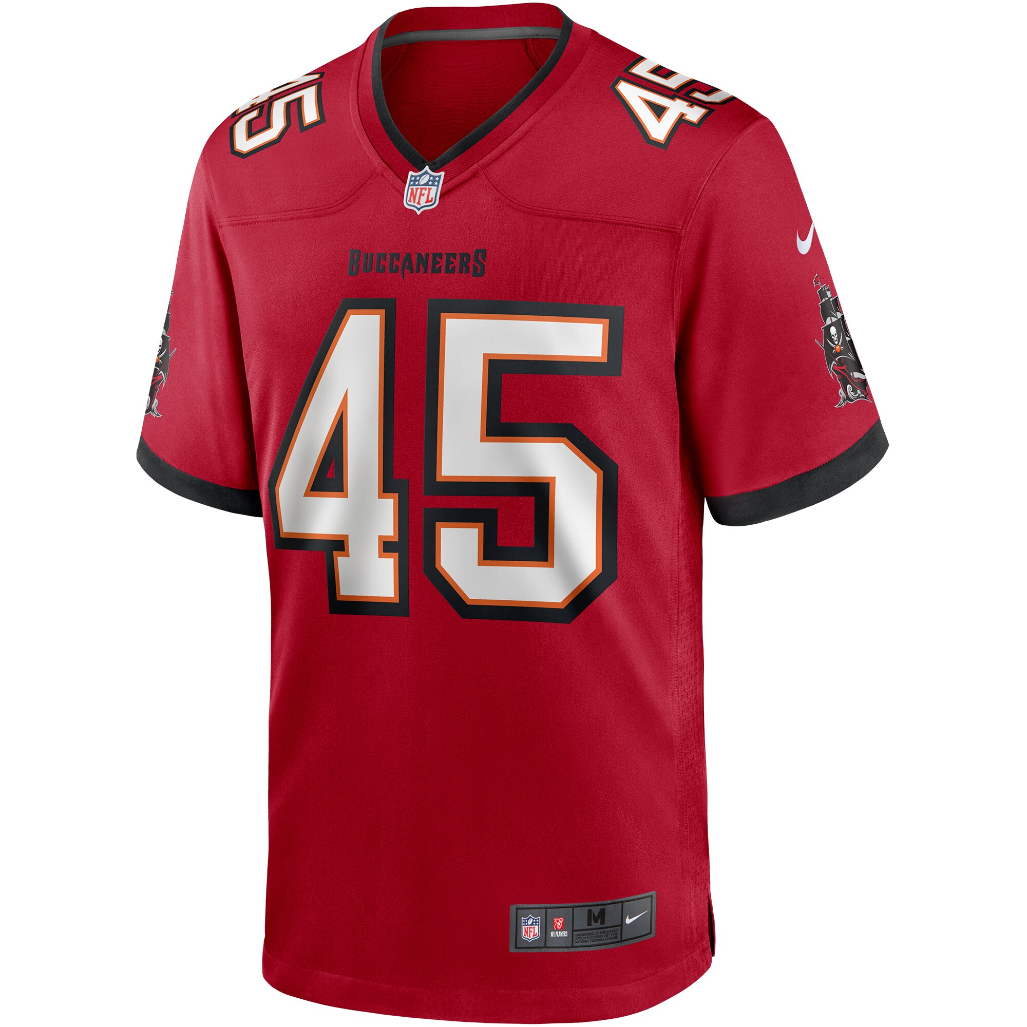 Men's Tampa Bay Buccaneers Devin White Nike Red Player Game Jersey