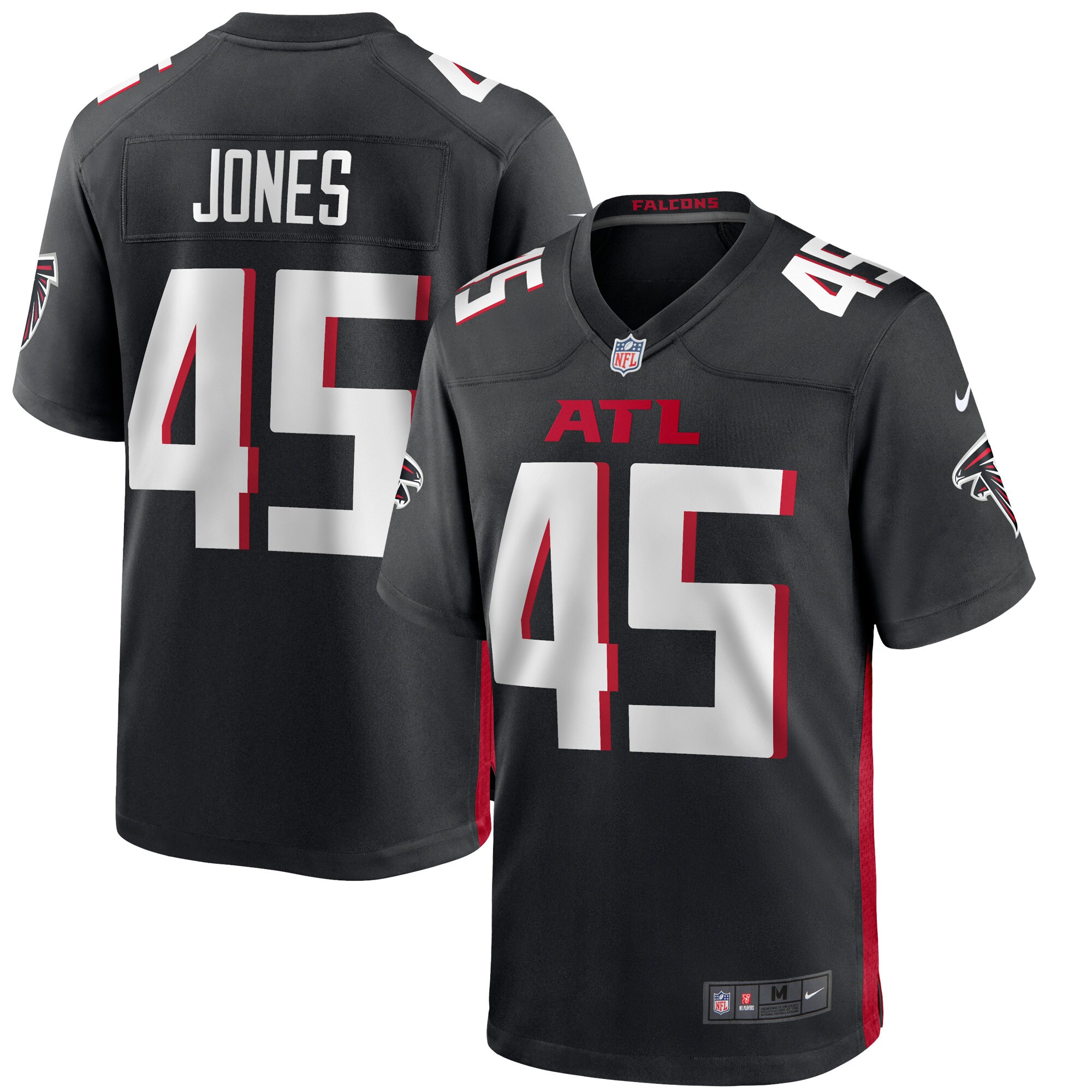 Men's Atlanta Falcons Deion Jones Nike Black Game Jersey