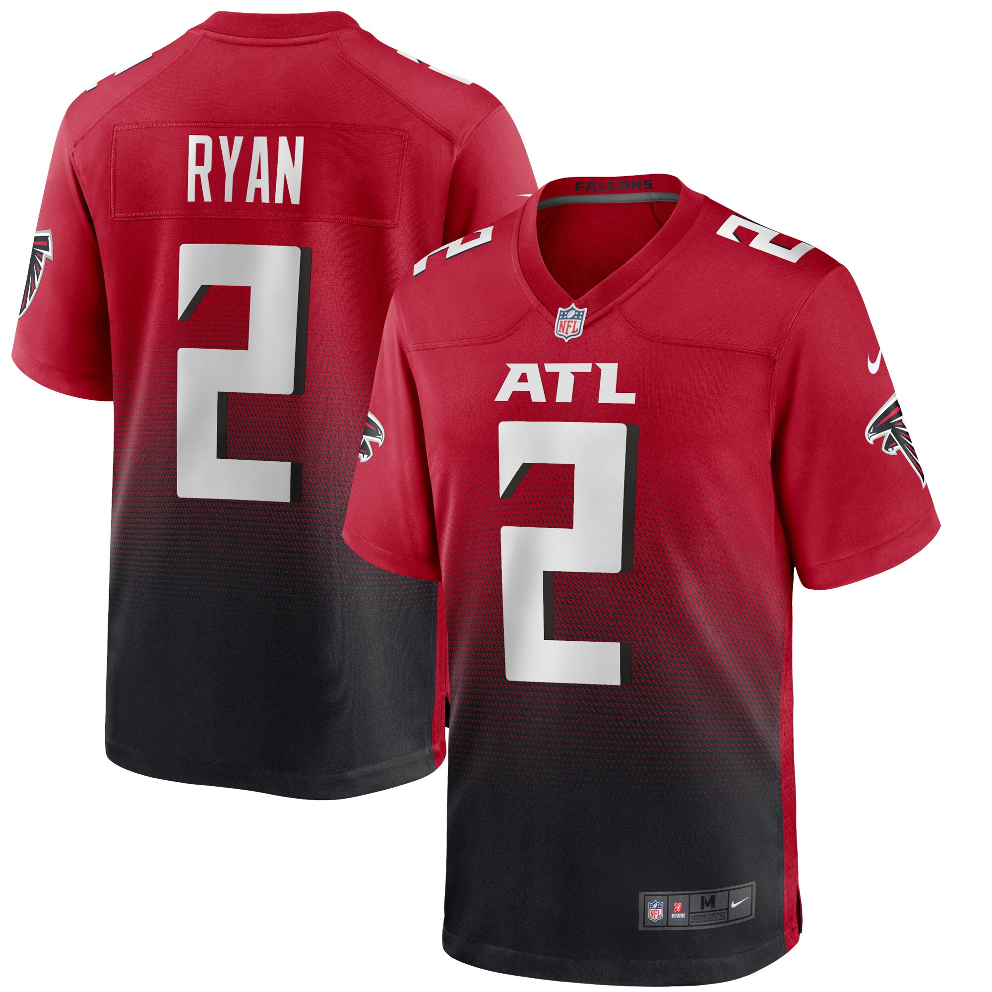 Men's Atlanta Falcons Matt Ryan Nike Red 2nd Alternate Game Jersey