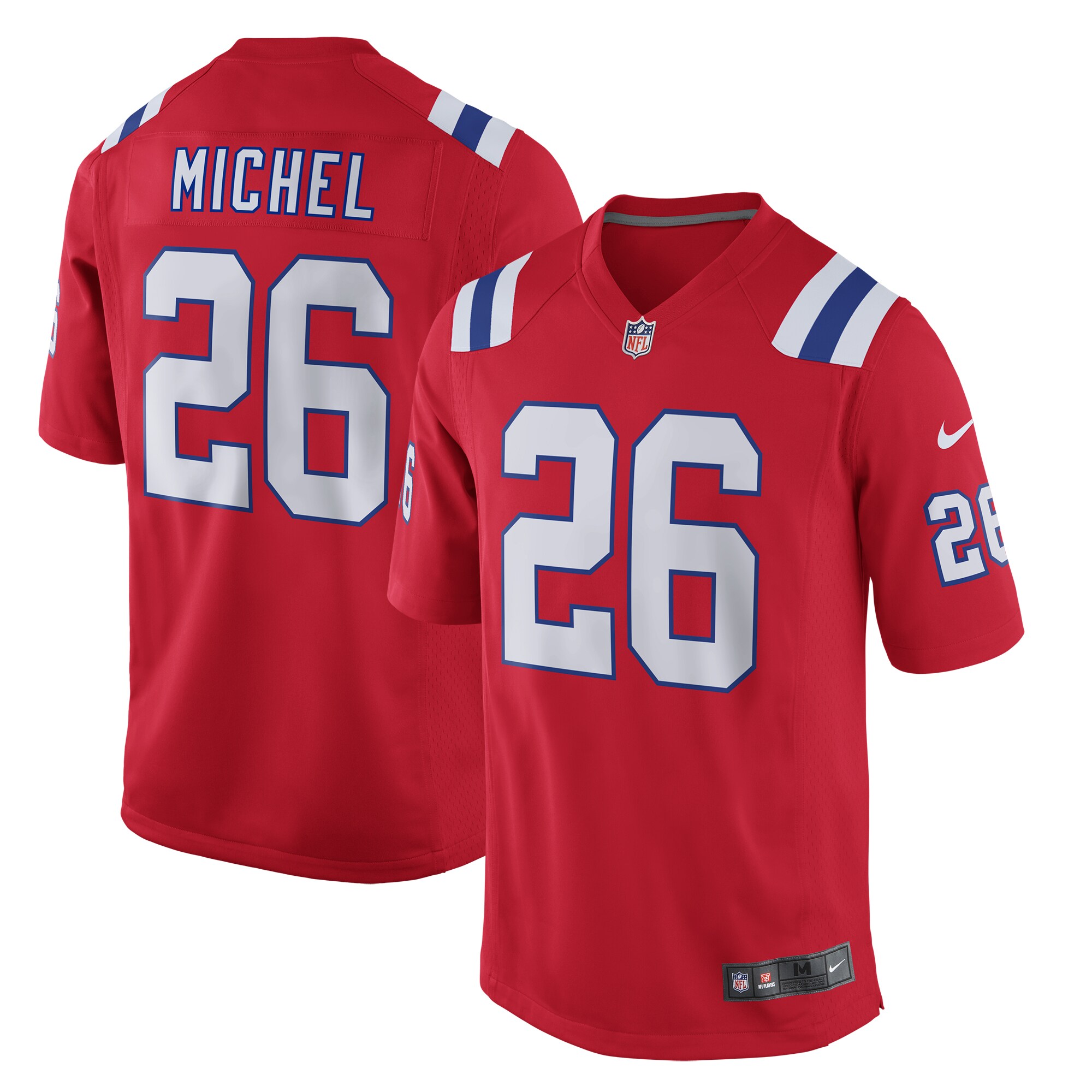 Men's New England Patriots Sony Michel Nike Red Alternate Game Jersey