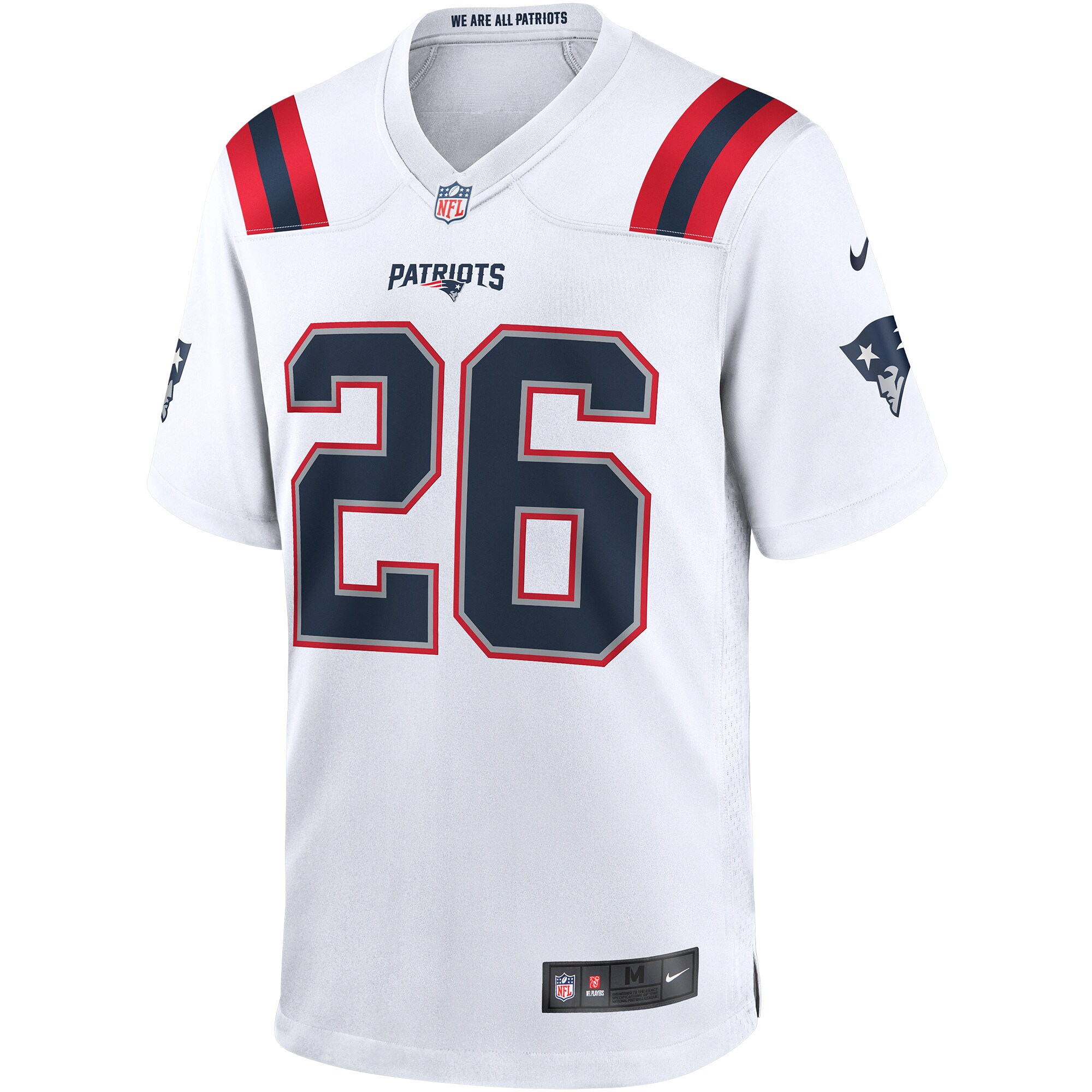 Men's New England Patriots Sony Michel Nike White Game Jersey