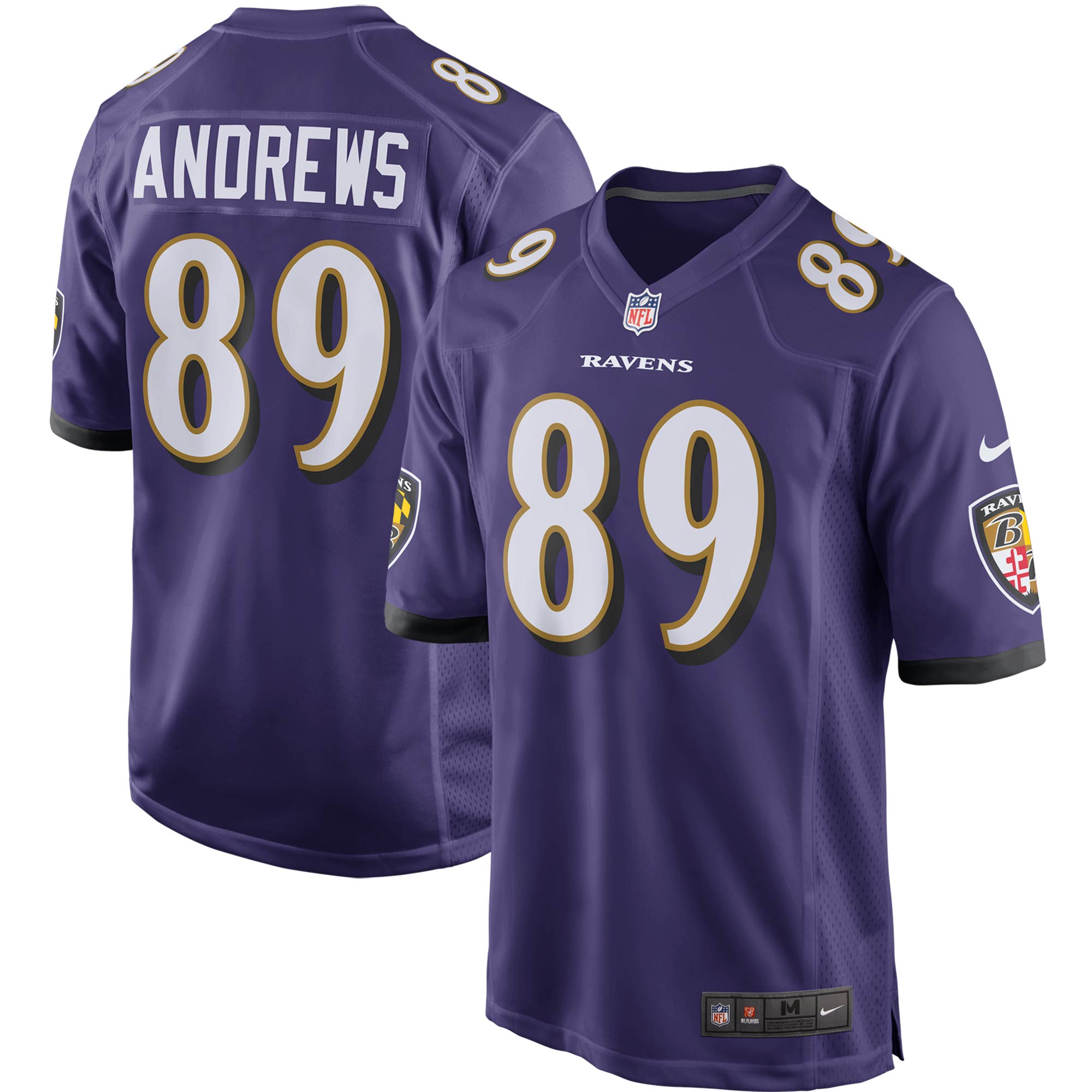 Men's Baltimore Ravens Mark Andrews Nike Purple Game Player Jersey