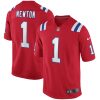 Men's New England Patriots Cam Newton Nike Red Alternate Game Jersey